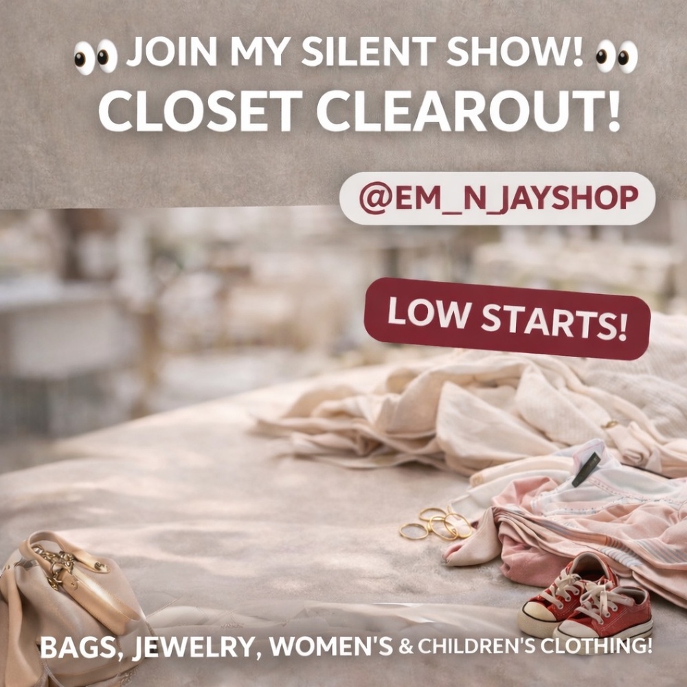 Silent Show Clear Out Flyer - Follow to be notified when going live!